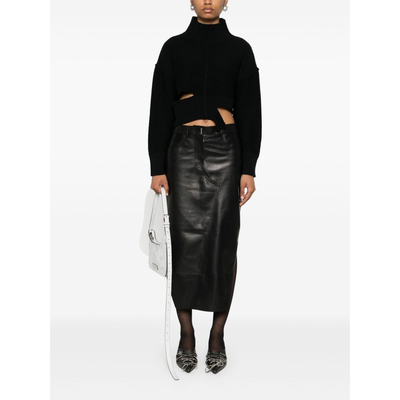 MM6 Maison Margiela Sweaters Black Topwear MM6 Maison Margiela