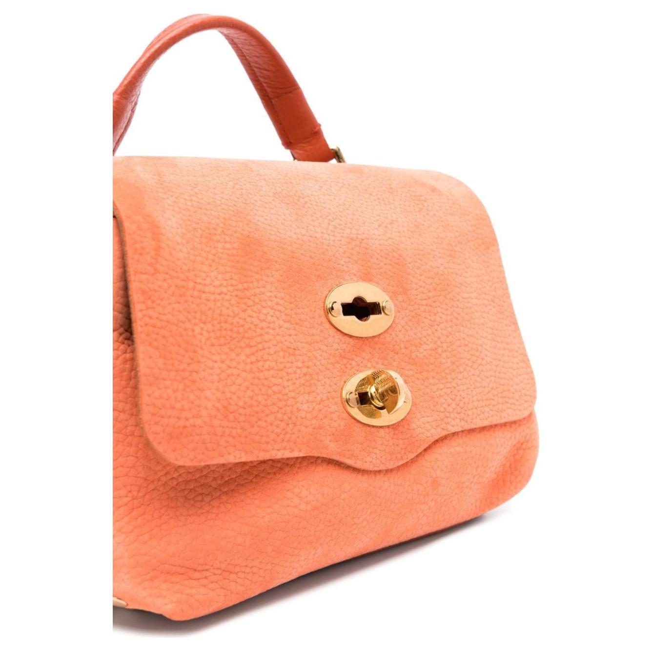 Zanellato  orange suede grained texture Handbag Handbag Zanellato