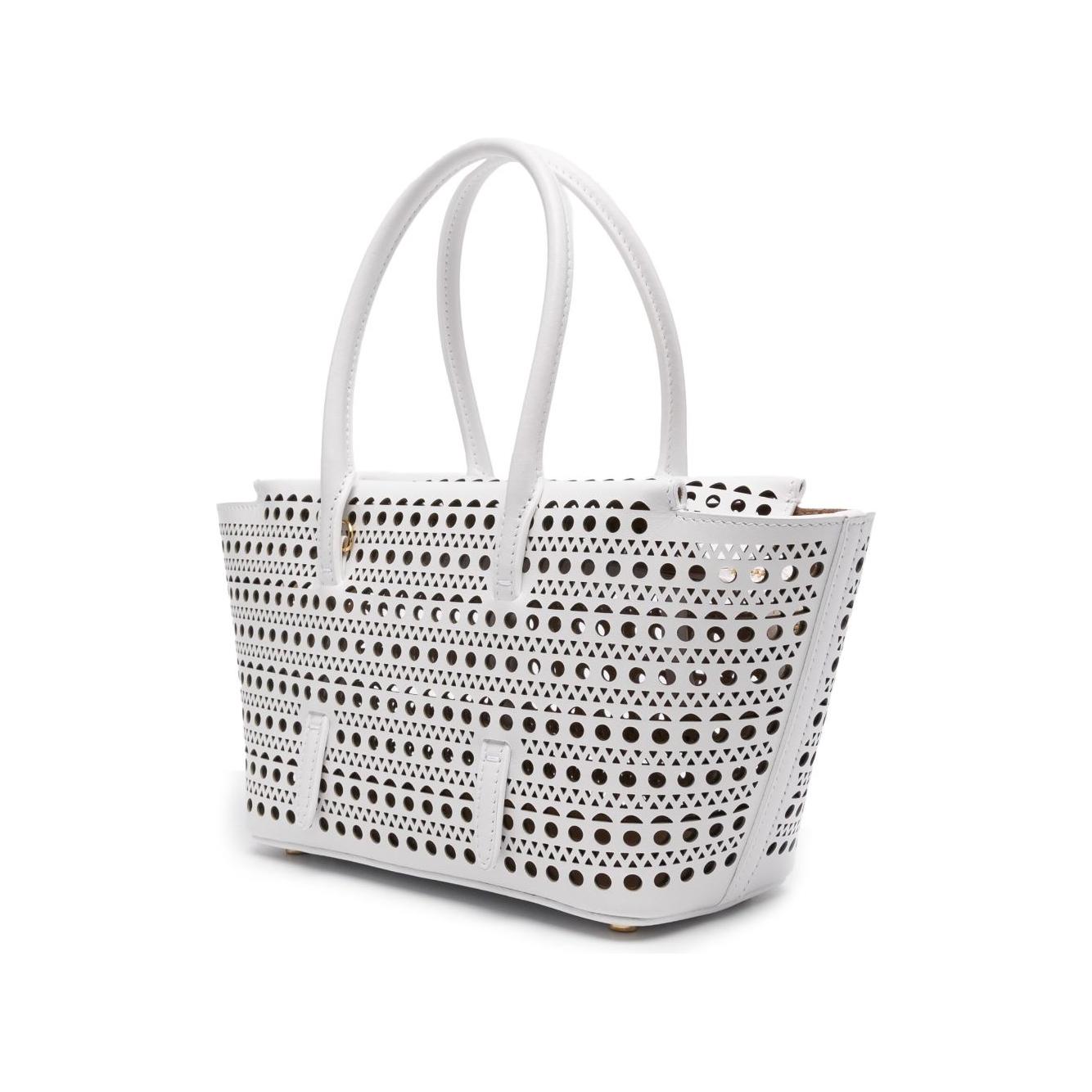 Alaia white calf leather Handbag Shopper Alaia