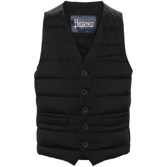 Herno Jackets Black Vests Herno