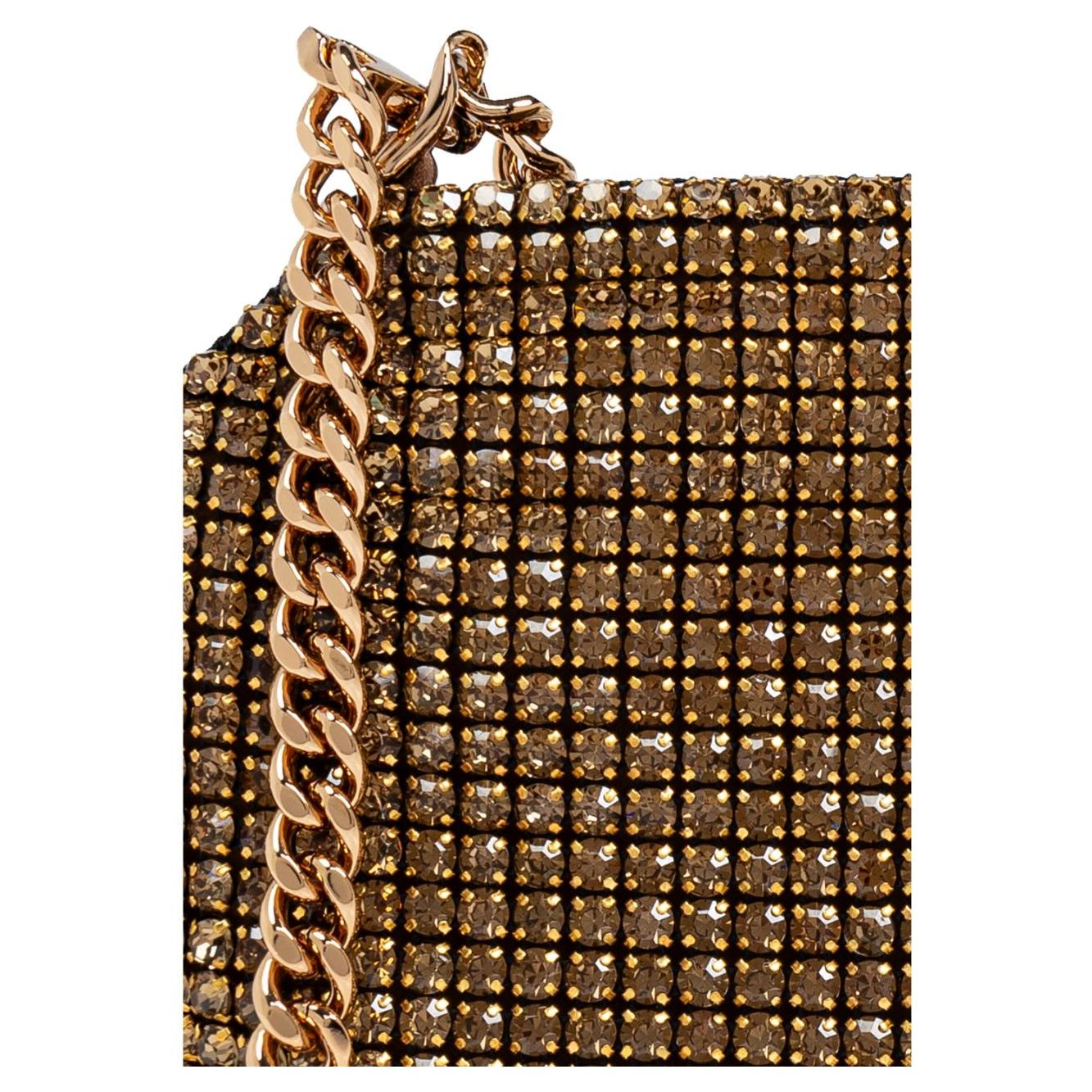 Stella McCartney brown crystal embellishment Clutch Bag Clutches Stella McCartney