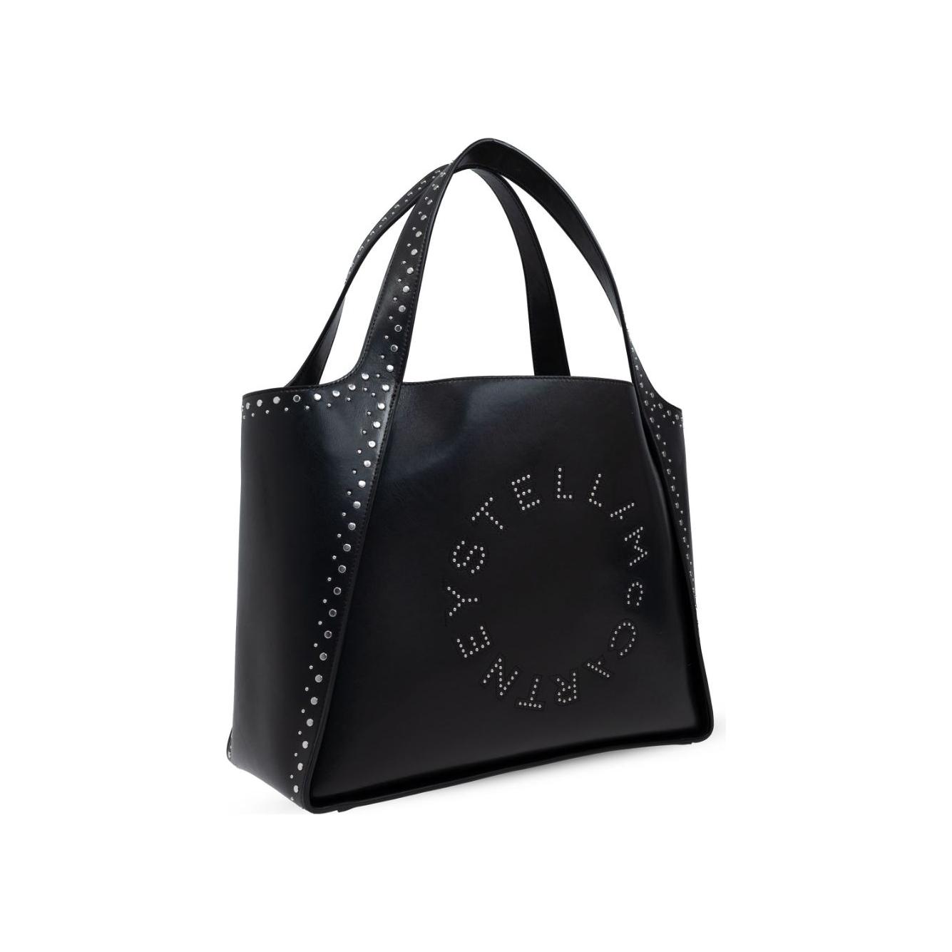 Stella McCartney black faux leather studded Tote Bag Shopper Stella McCartney