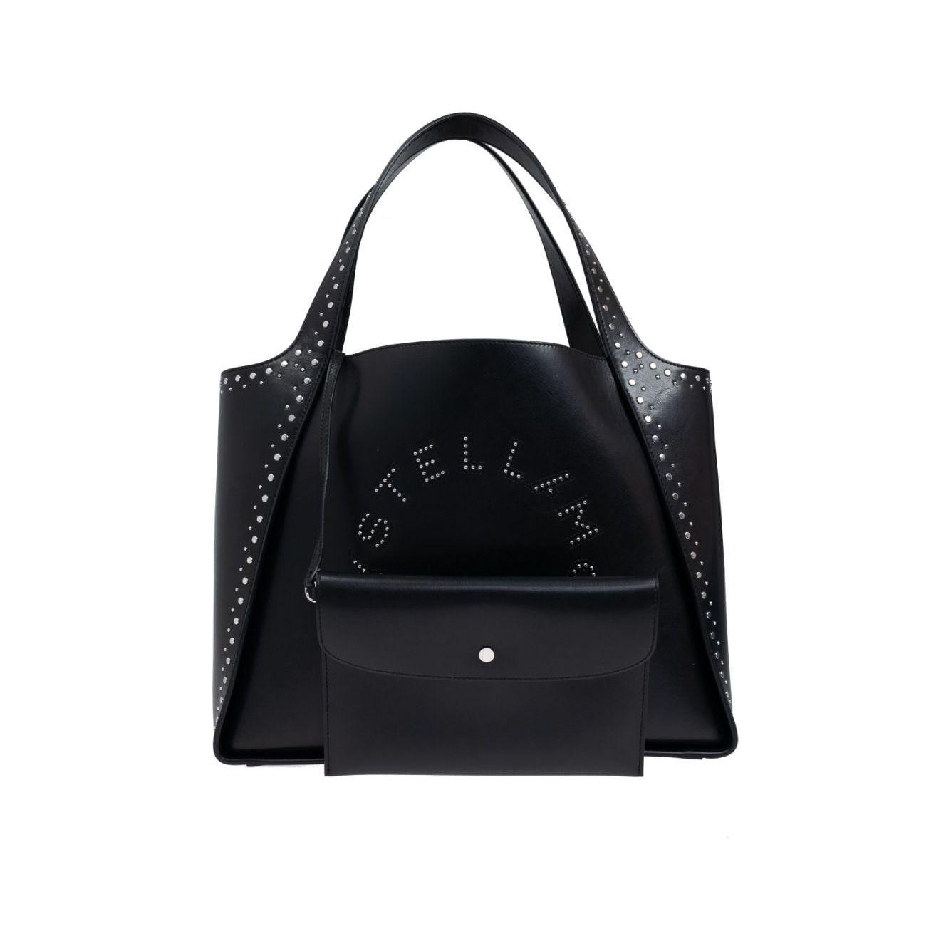 Stella McCartney black faux leather studded Tote Bag Shopper Stella McCartney