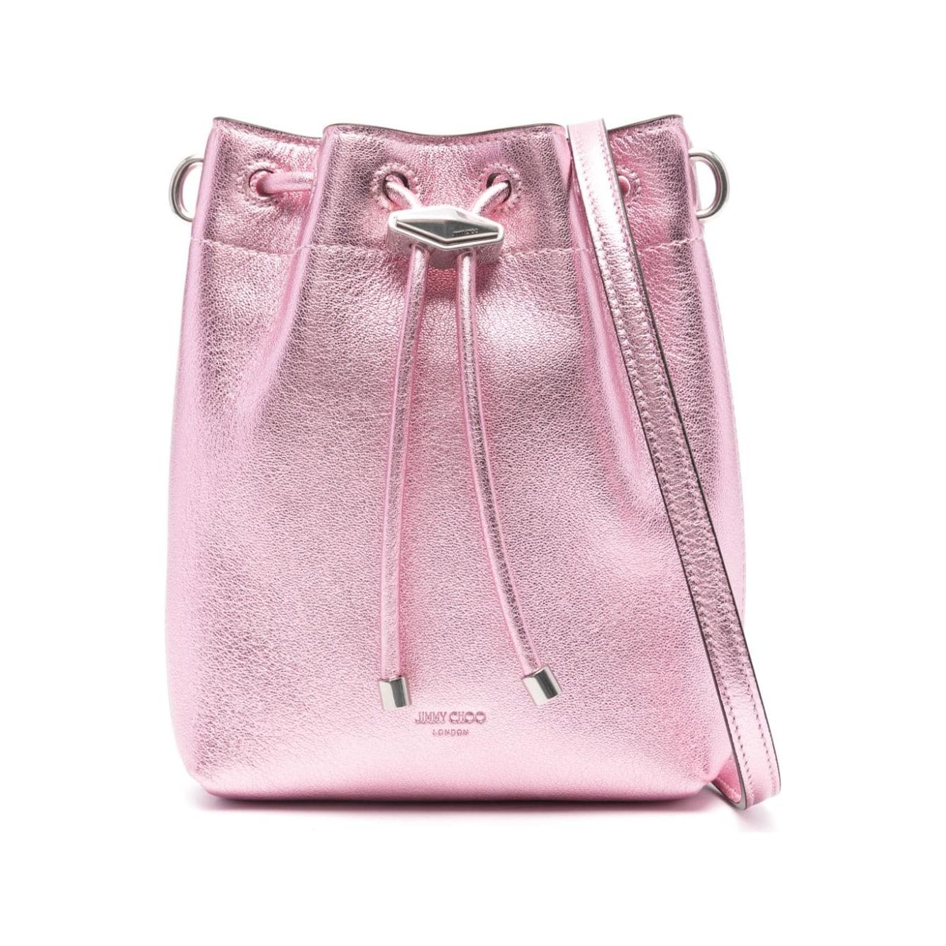 Jimmy Choo rose pink leather metallic finish Bag Clutches Jimmy Choo