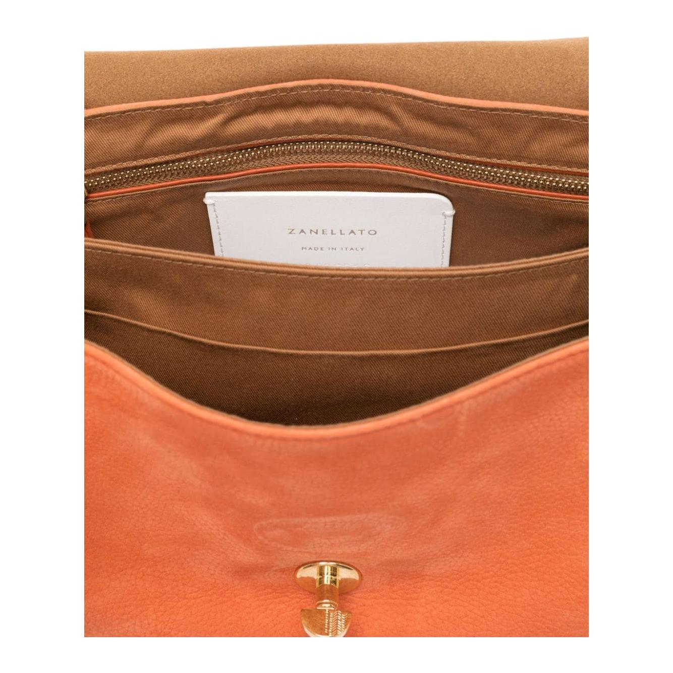 Zanellato light orange leather pebbled Bag Handbag Zanellato