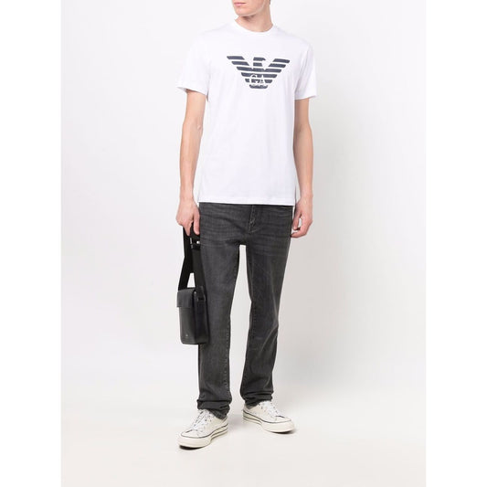 Emporio Armani T-shirts and Polos White Topwear Emporio Armani