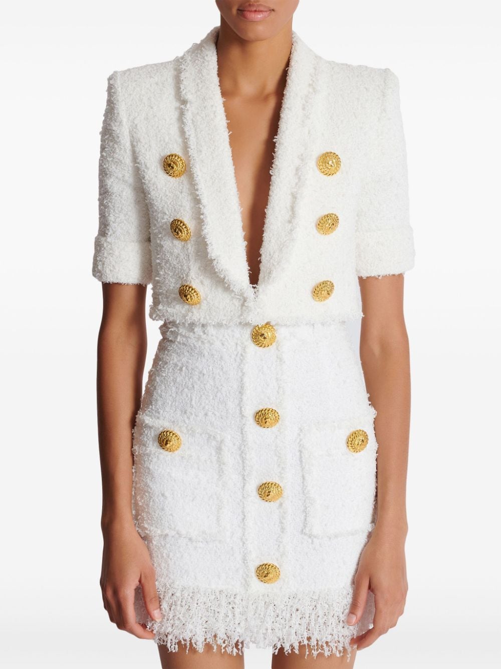 Balmain Jackets White Jackets Balmain