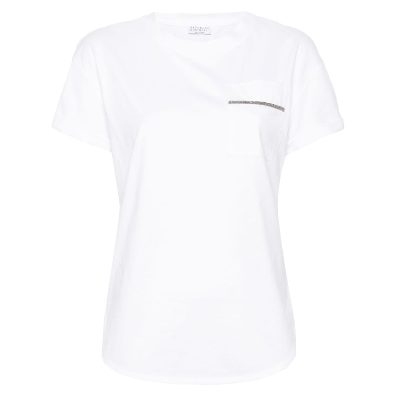 Brunello Cucinelli T-shirts and Polos White Topwear Brunello Cucinelli