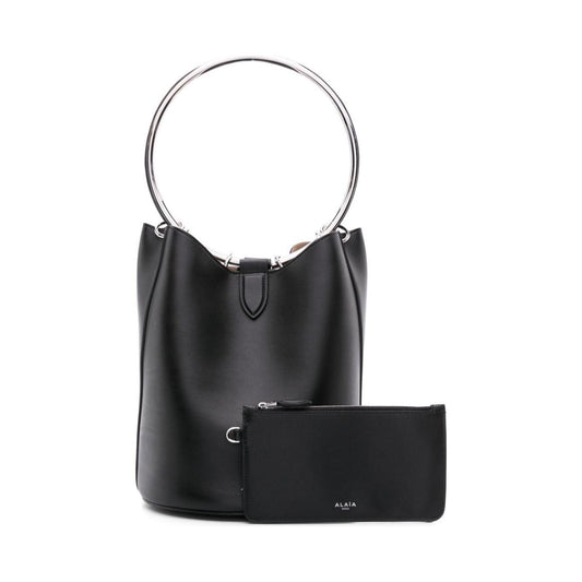 Alaia black calf leather smooth Bucket Bag Shoulder Alaia