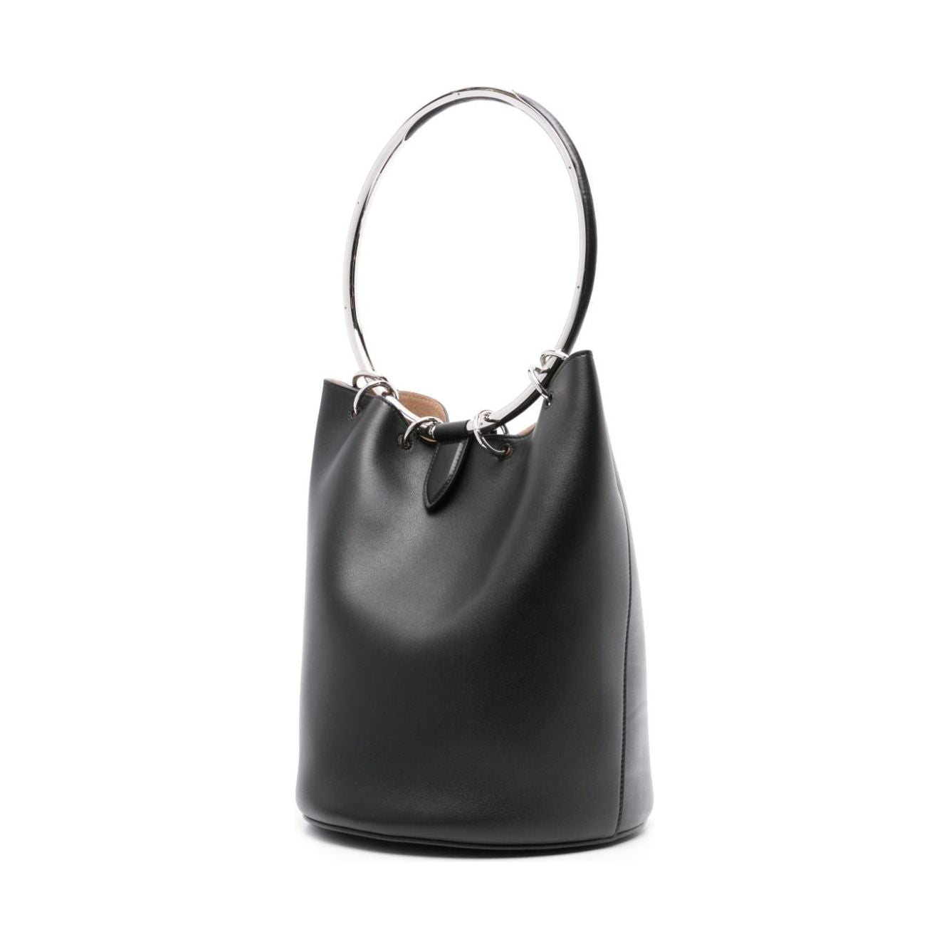 Alaia black calf leather smooth Bucket Bag Shoulder Alaia