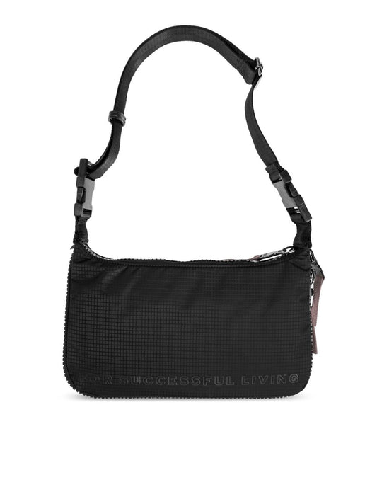 Diesel black grid pattern logo print Handbag Shoulder Diesel