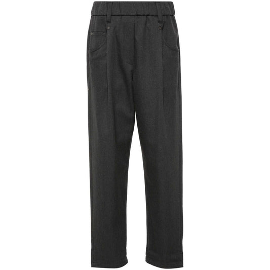 Brunello Cucinelli Trousers Grey Trousers Brunello Cucinelli