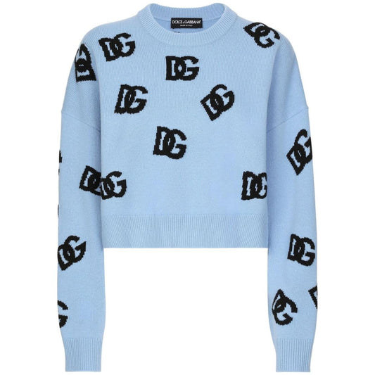 Dolce & Gabbana Sweaters Clear Blue Topwear Dolce & Gabbana