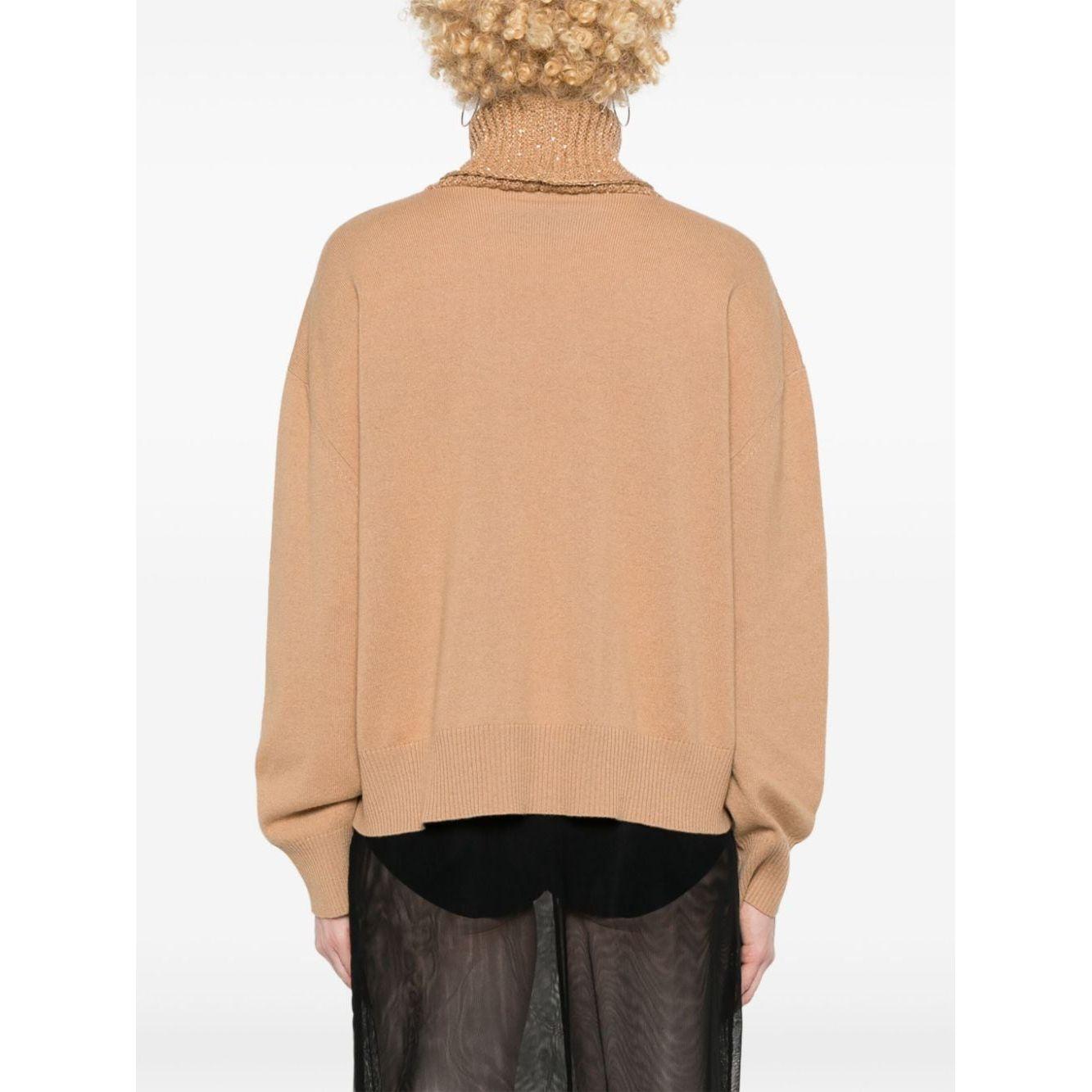 Fabiana Filippi Sweaters Camel Topwear Fabiana Filippi