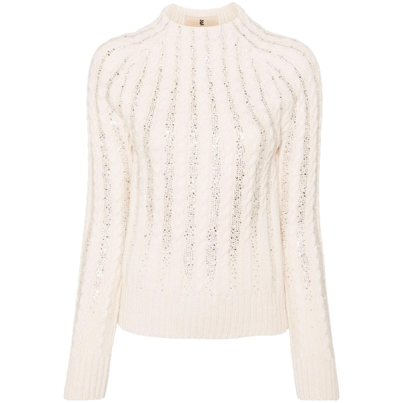 Ermanno Scervino Sweaters Beige Topwear Ermanno Scervino