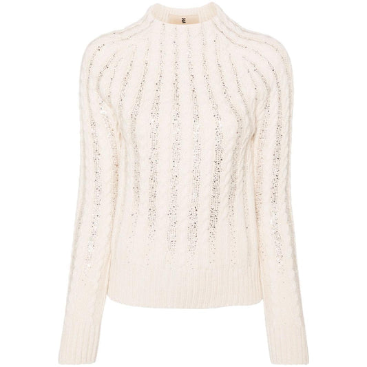 Ermanno Scervino Sweaters Beige Topwear Ermanno Scervino