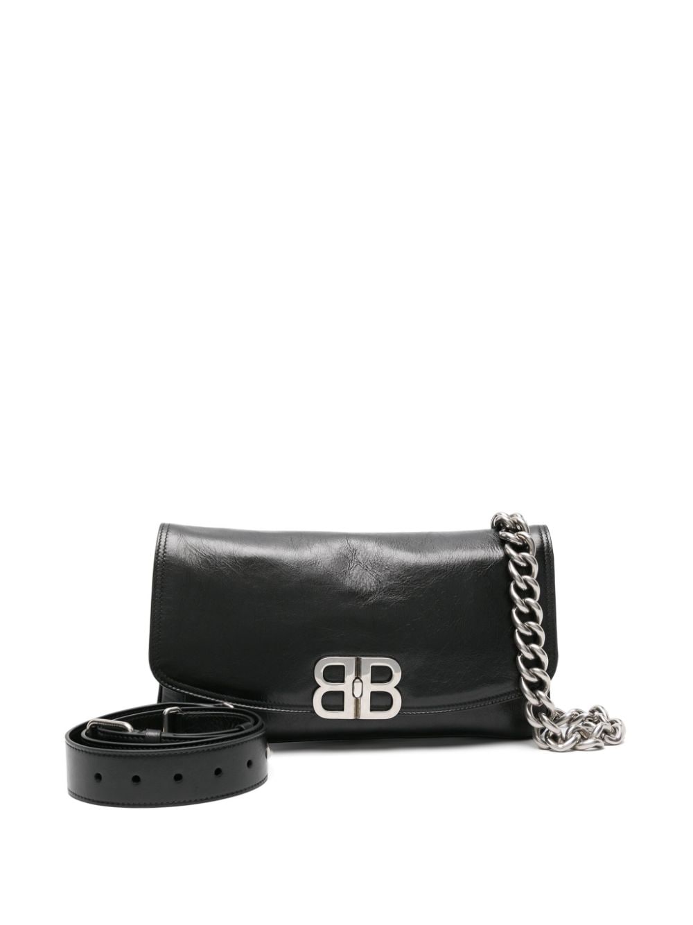 Balenciaga BB smooth leather Bag Black Handbag Balenciaga