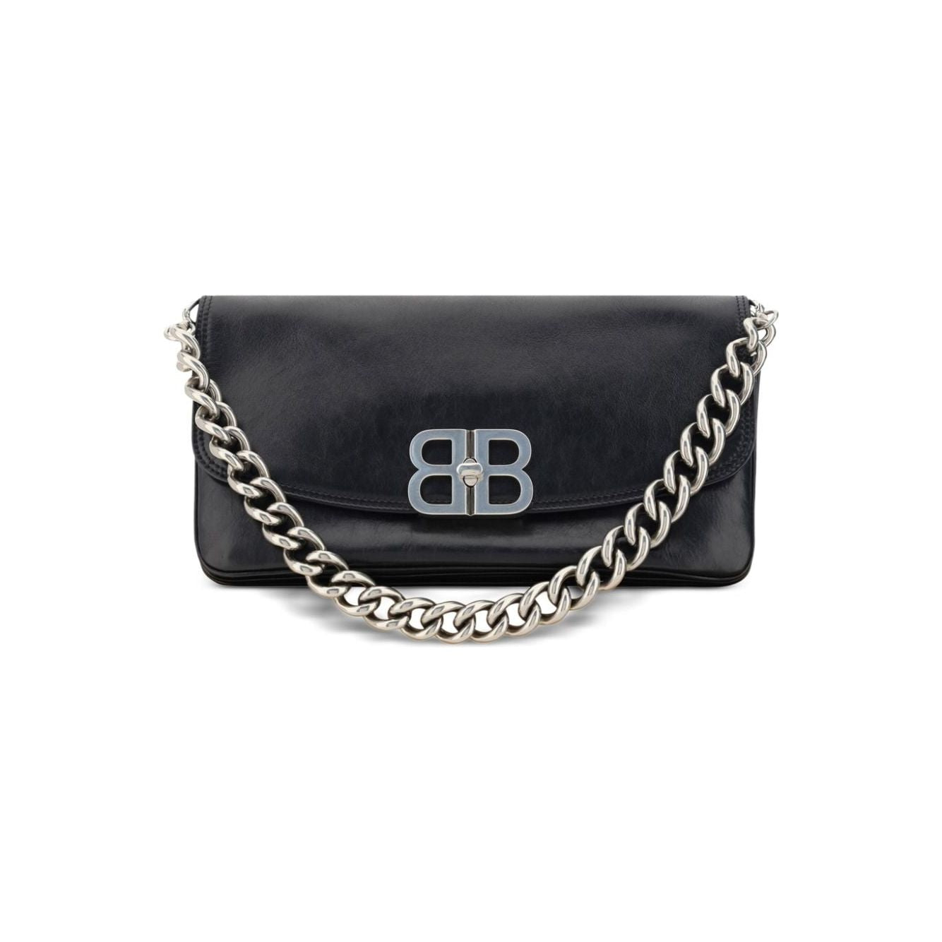 Balenciaga BB smooth leather Bag Black Handbag Balenciaga