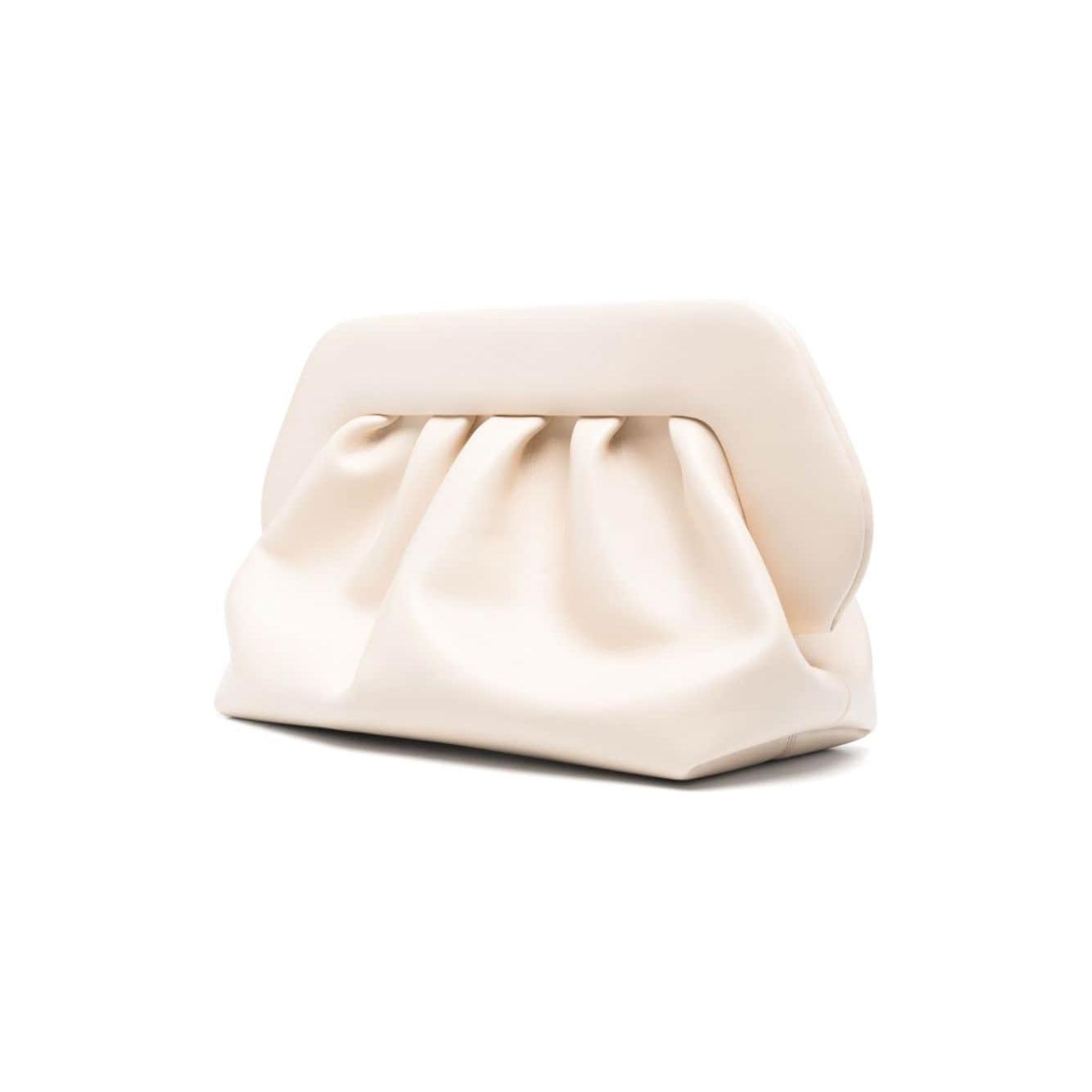 THEMOIRE' white faux leather Clutch Bag Clutches Themoire'