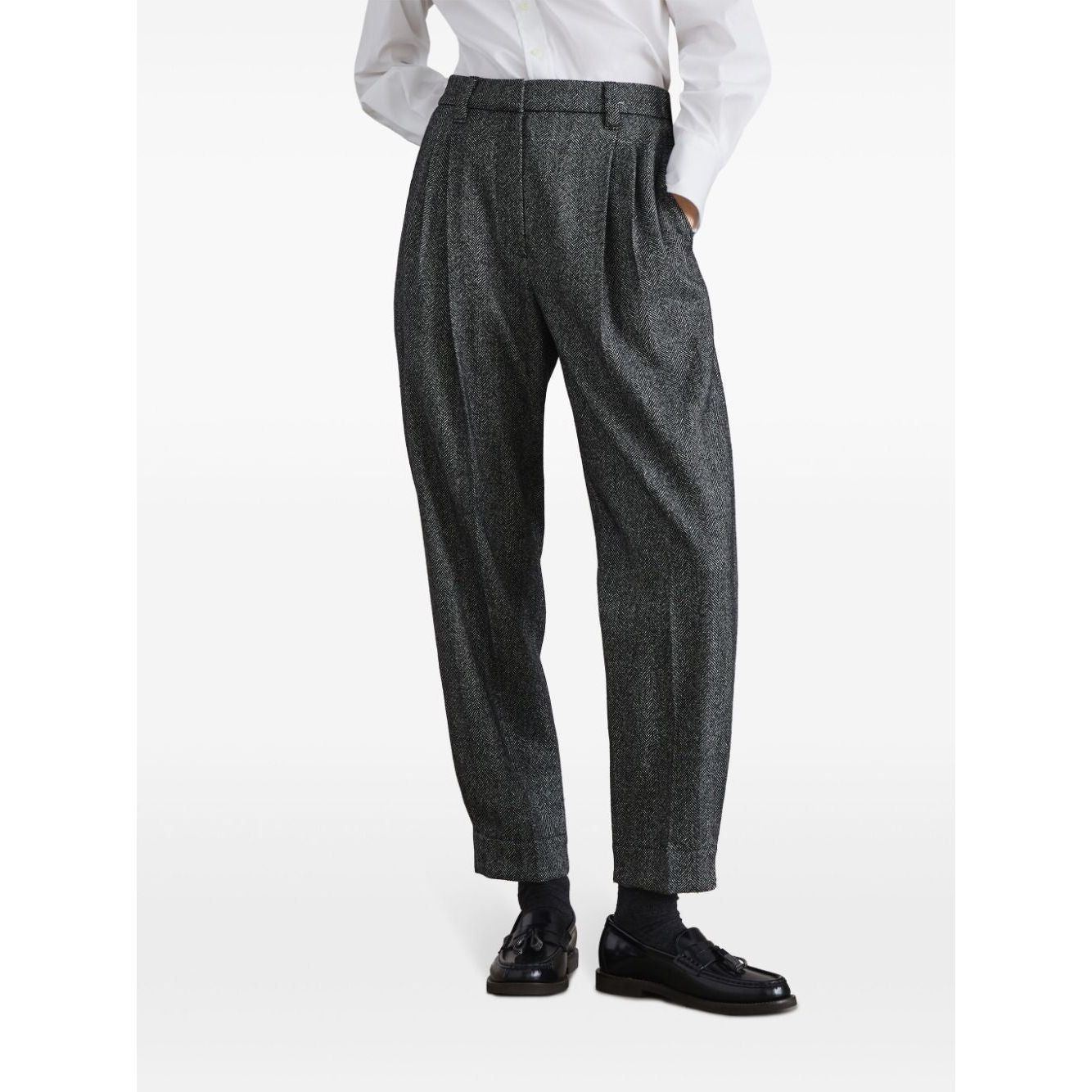 Brunello Cucinelli Trousers Grey Trousers Brunello Cucinelli