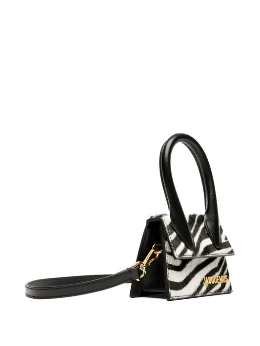 JACQUEMUS  calf hair zebra print mini Bag Clutches JACQUEMUS