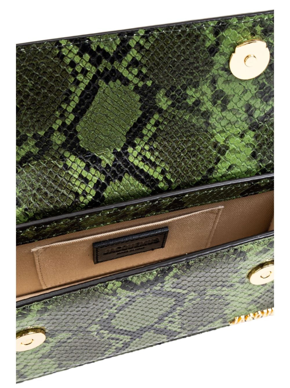 JACQUEMUS green calf leather snakeskin effect Bag Handbag JACQUEMUS