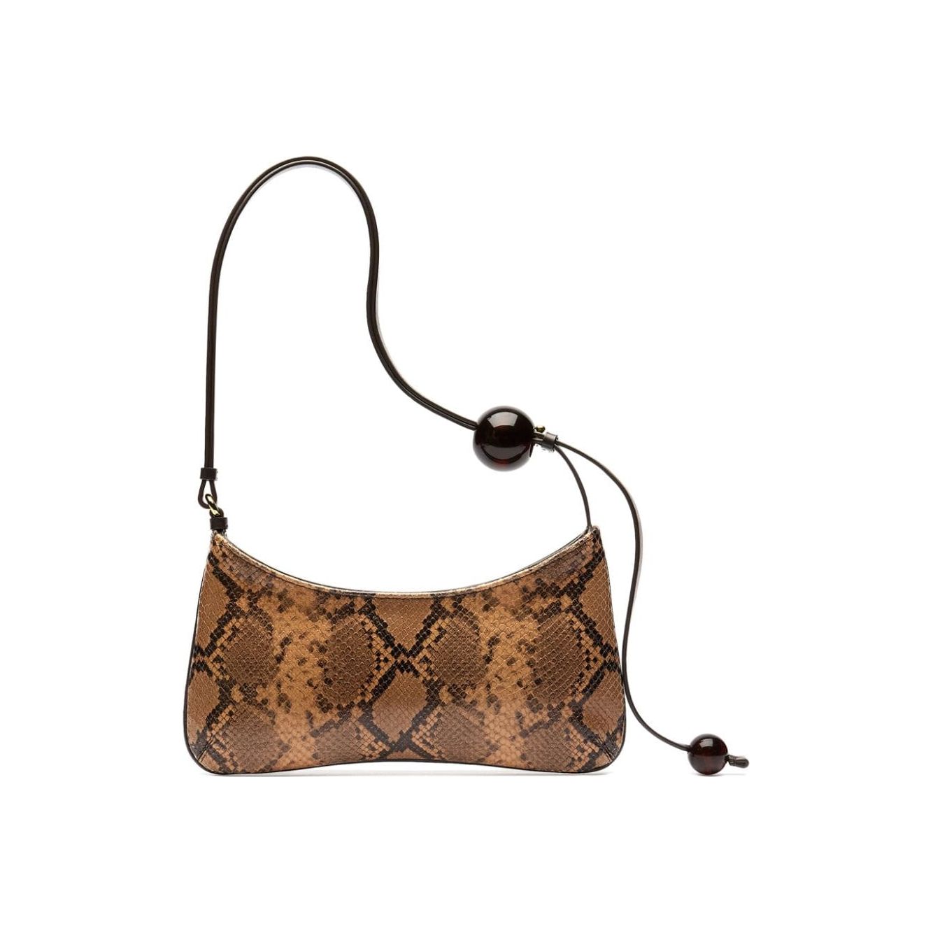 JACQUEMUS brown cotton calf leather python Bag Shoulder JACQUEMUS