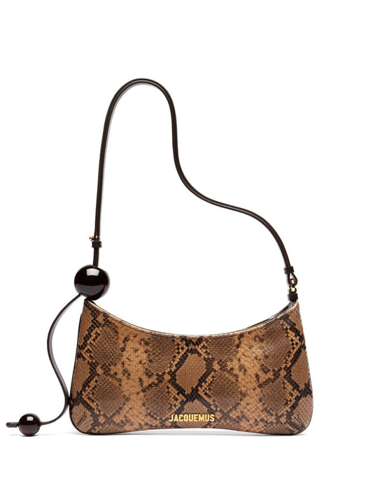 JACQUEMUS brown cotton calf leather python Bag Shoulder JACQUEMUS