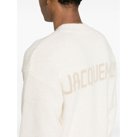 JACQUEMUS alpaca wool-blend men Sweaters Beige Topwear JACQUEMUS