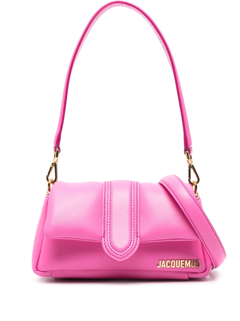 JACQUEMUS fluorescent pink calf leather padded Bag Shoulder JACQUEMUS