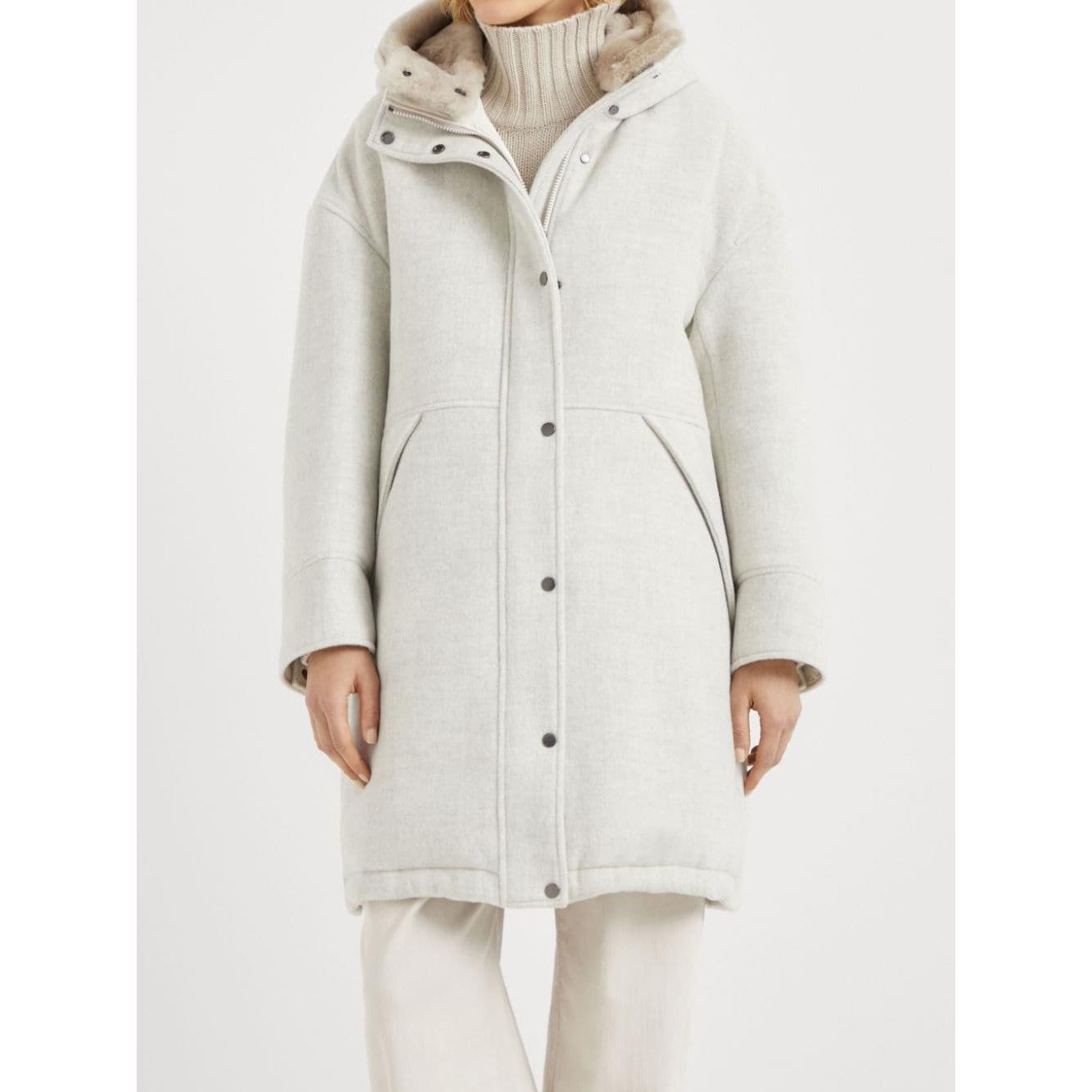 Brunello Cucinelli Coats Light Grey Jackets Brunello Cucinelli