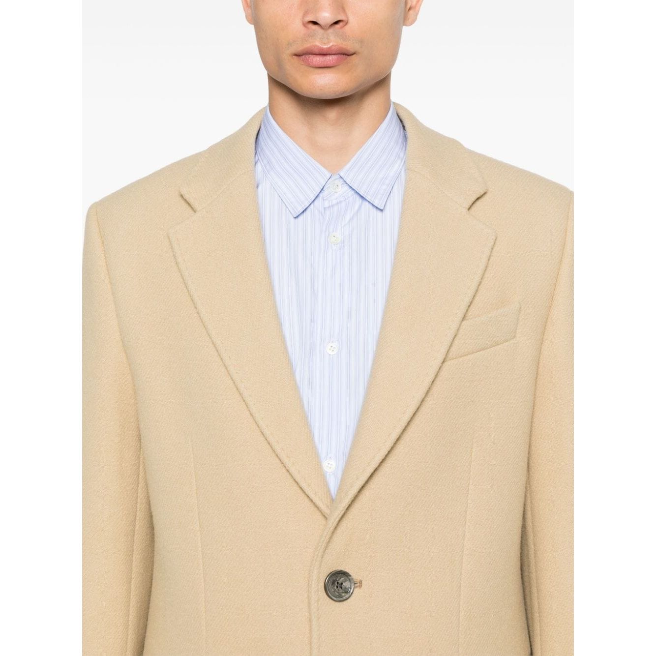 Ami Paris virgin wool men Coats Beige