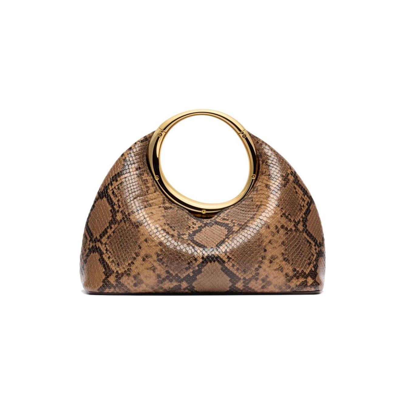 JACQUEMUS snakeskin print Leather Bag Clutches JACQUEMUS