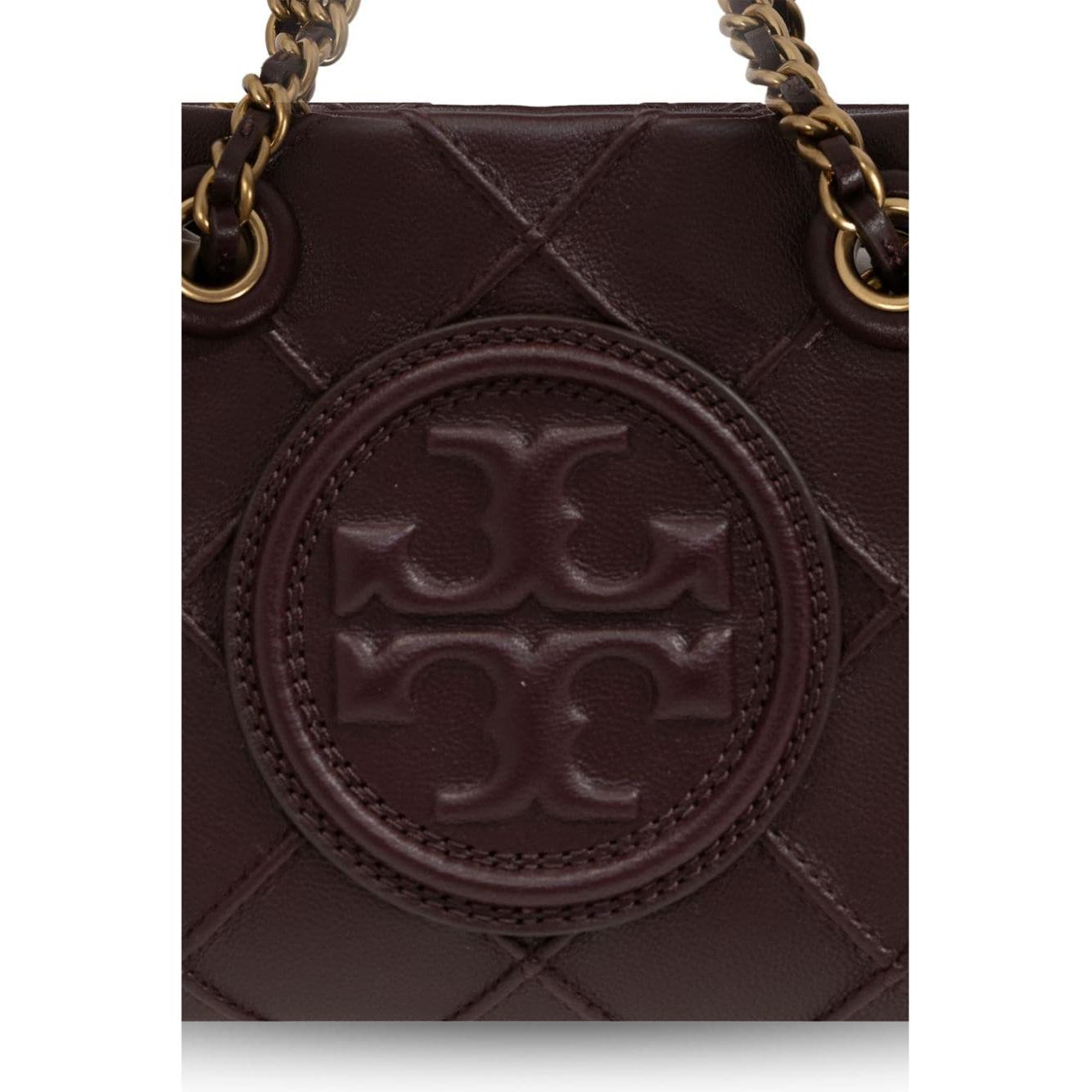 Tory Burch burgundy nappa leather diamond quilting Bag Shopper Tory Burch