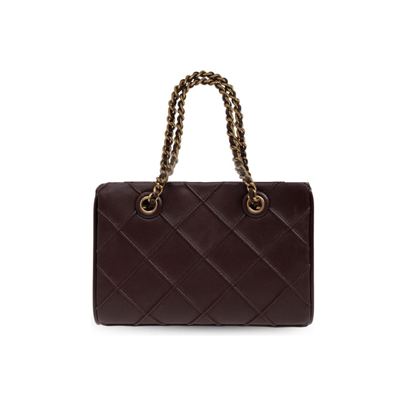 Tory Burch burgundy nappa leather diamond quilting Bag Shopper Tory Burch