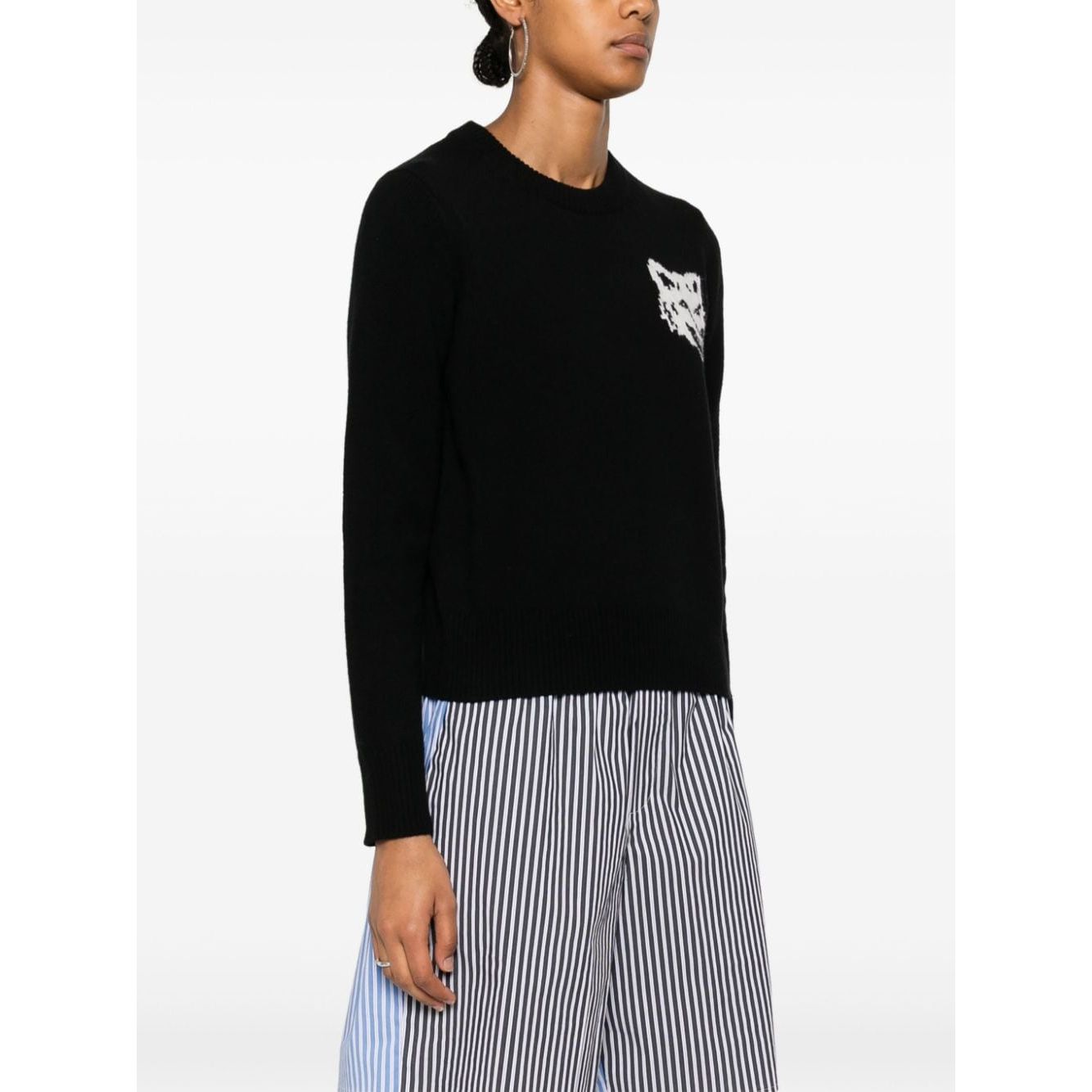 MAISON KITSUNE' Sweaters Black Topwear Maison Kitsune'