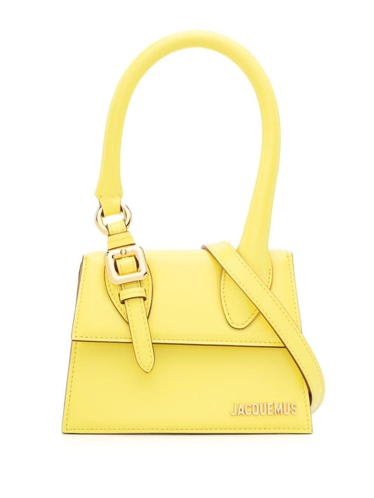 JACQUEMUS lemon yellow calf leather handbag Handbag JACQUEMUS