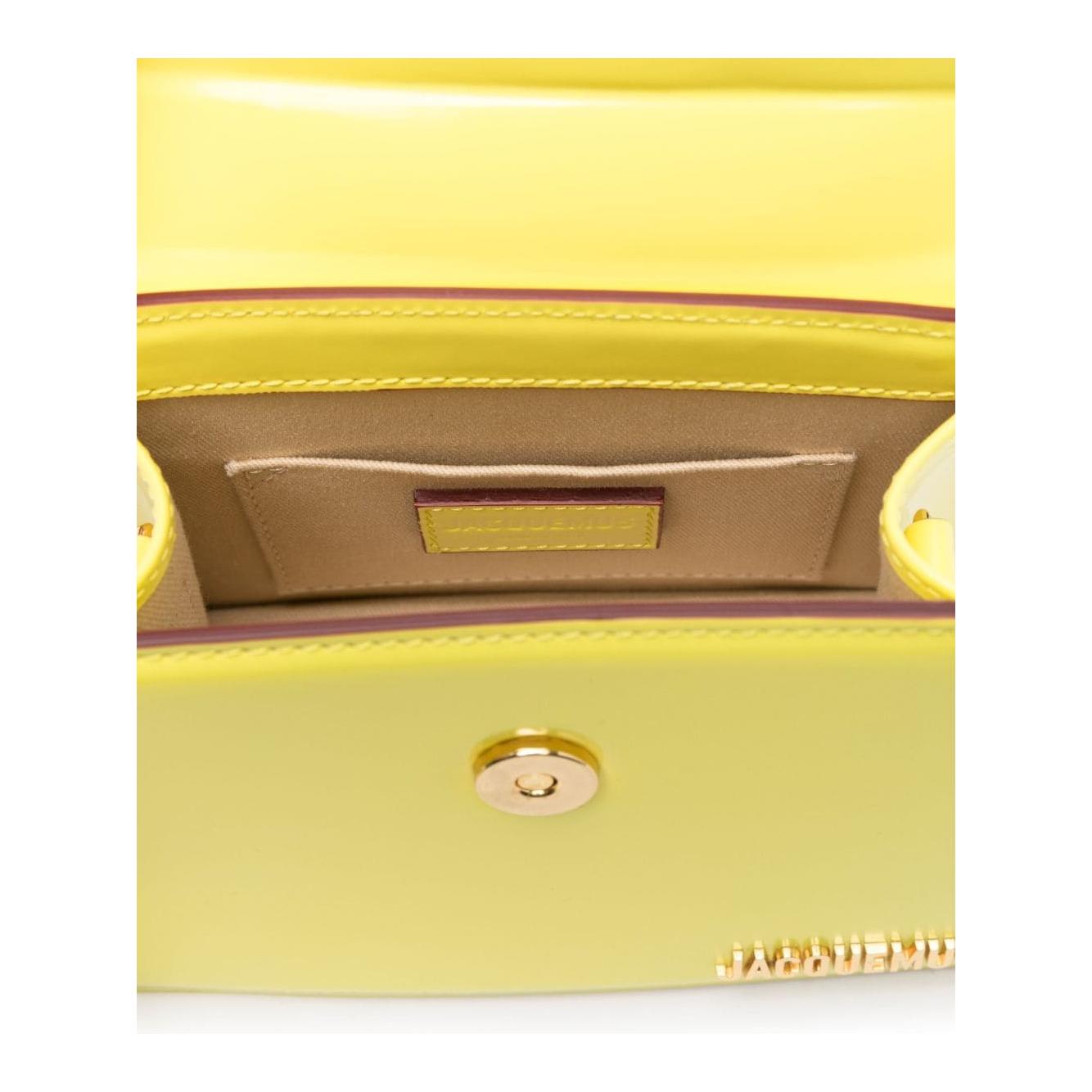 JACQUEMUS lemon yellow calf leather handbag Handbag JACQUEMUS