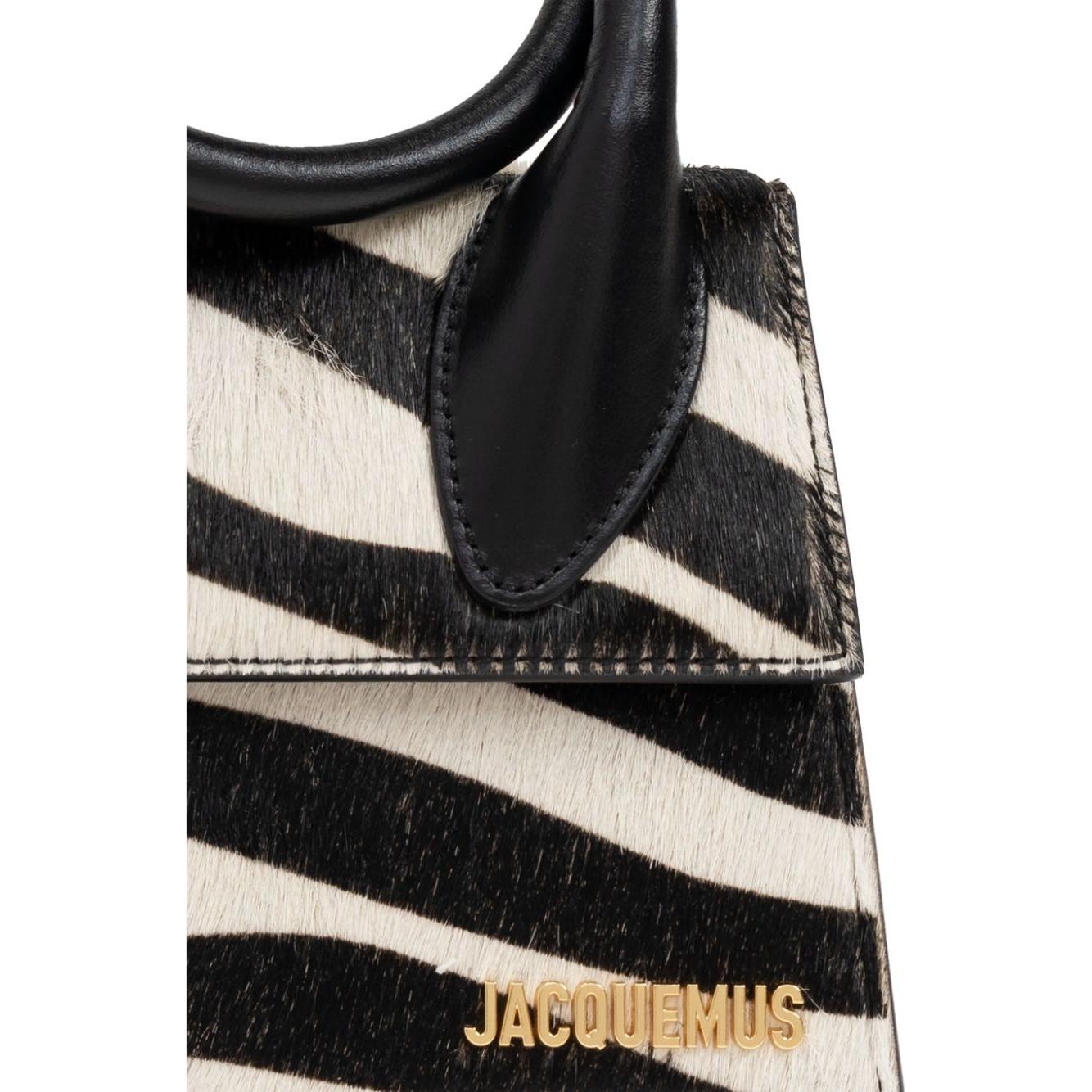 JACQUEMUS calf hair zebra print Bag Handbag JACQUEMUS