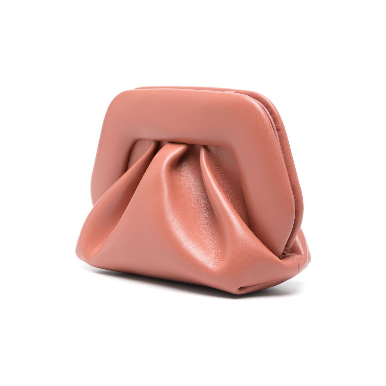 THEMOIRE' blush pink recycled polyurethane Clutch Bag Clutches Themoire'