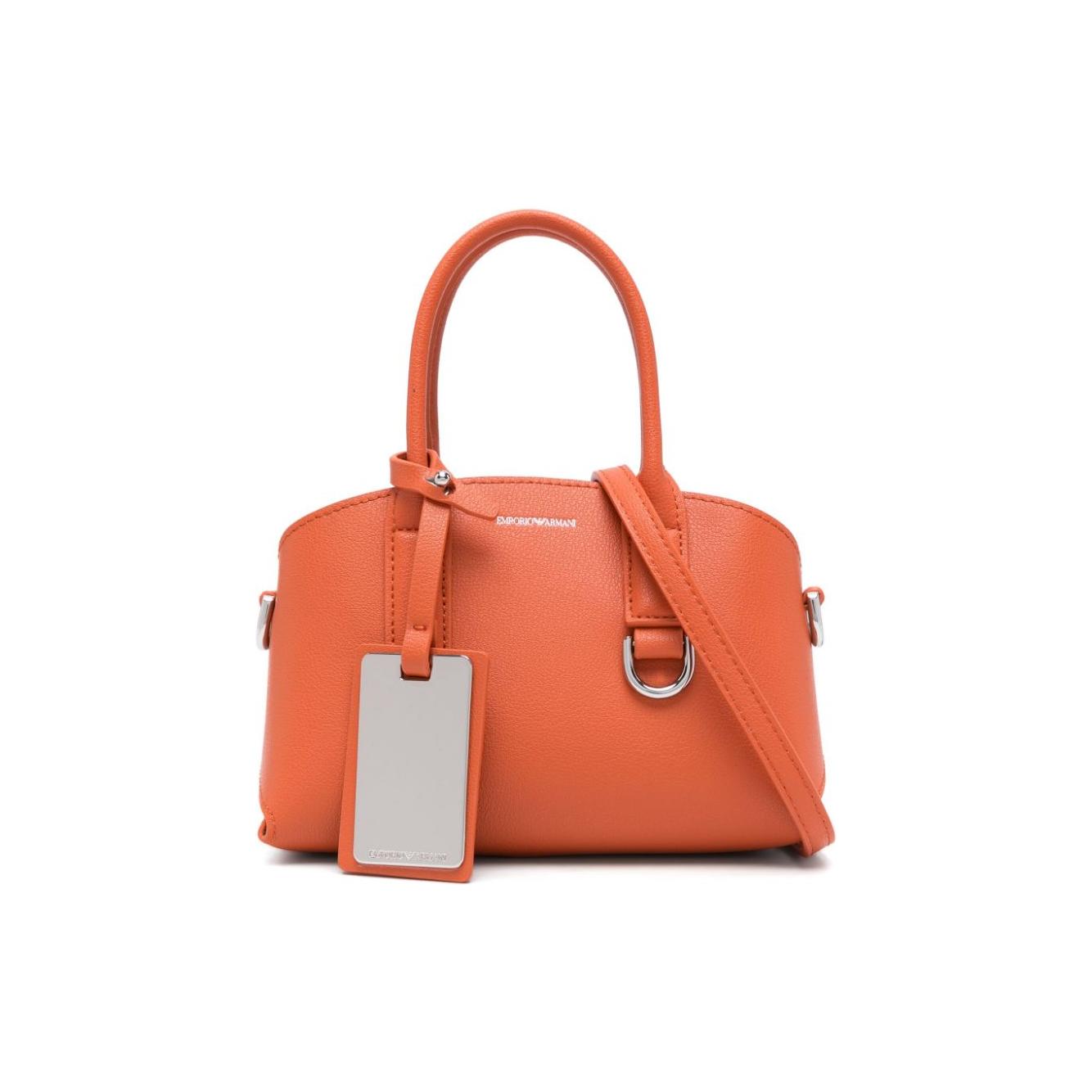 EMPORIO ARMANI CAPSULE  orange faux leather smooth grain Bag Shopper Emporio Armani