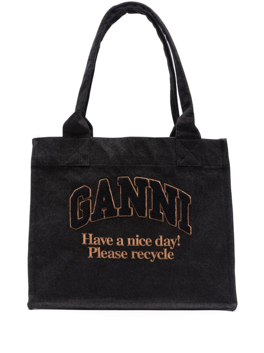 GANNI Bags.. Black Shopper Ganni