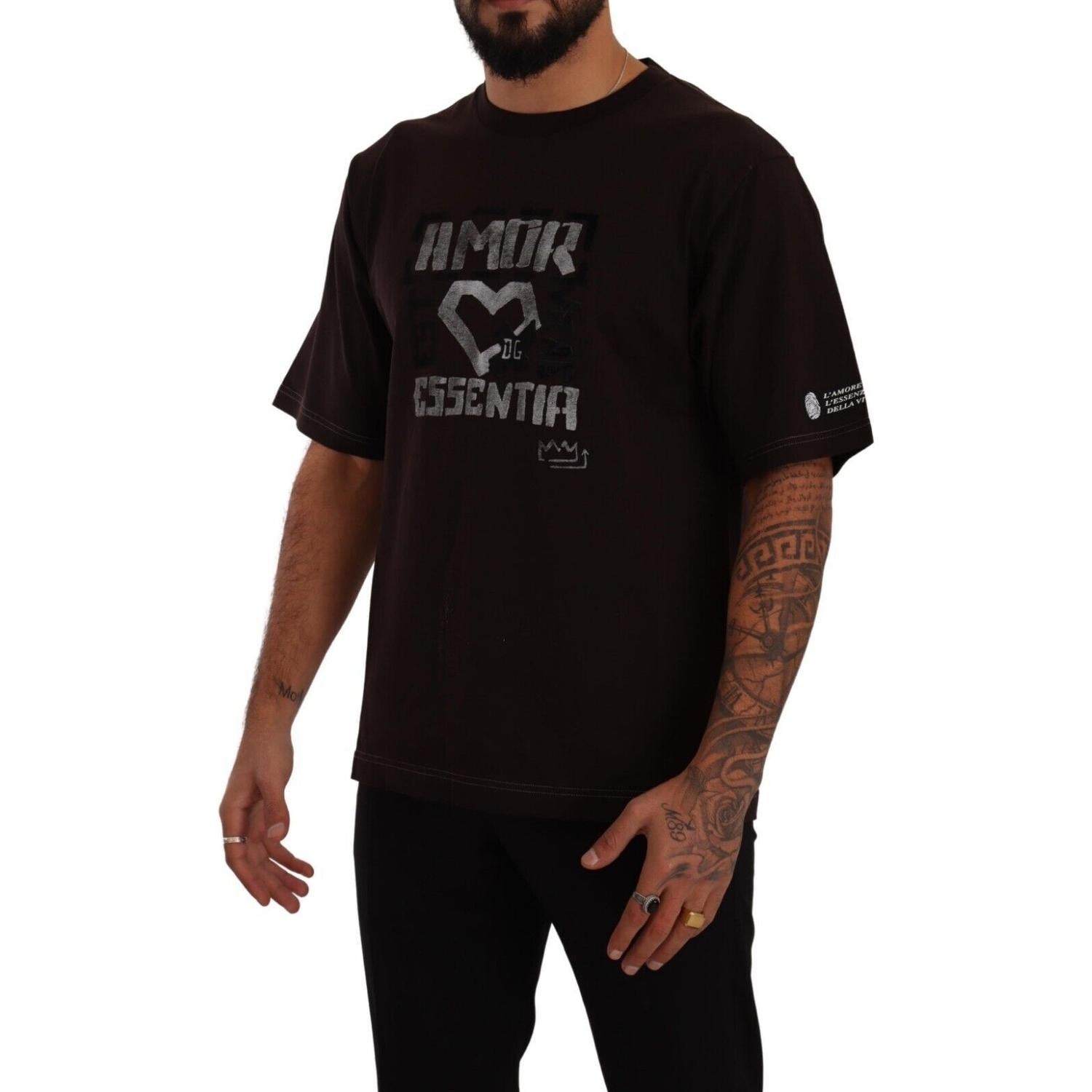 优雅的勃艮第色 L'Amore 圆领 T 恤