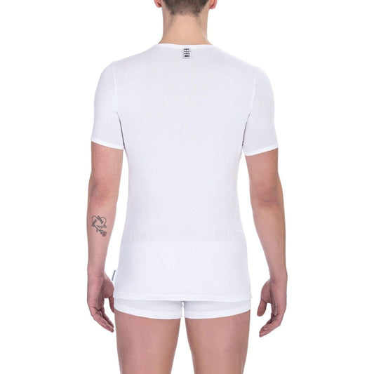 Bikkembergs White Cotton Men T-Shirt Bikkembergs