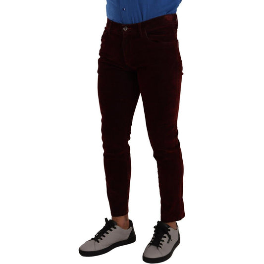 Dolce & Gabbana Bordeaux Slim Fit Skinny Jeans Dolce & Gabbana