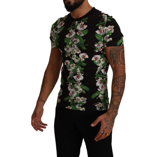 Dolce & Gabbana Elegant Floral Crewneck Tee for Men Dolce & Gabbana