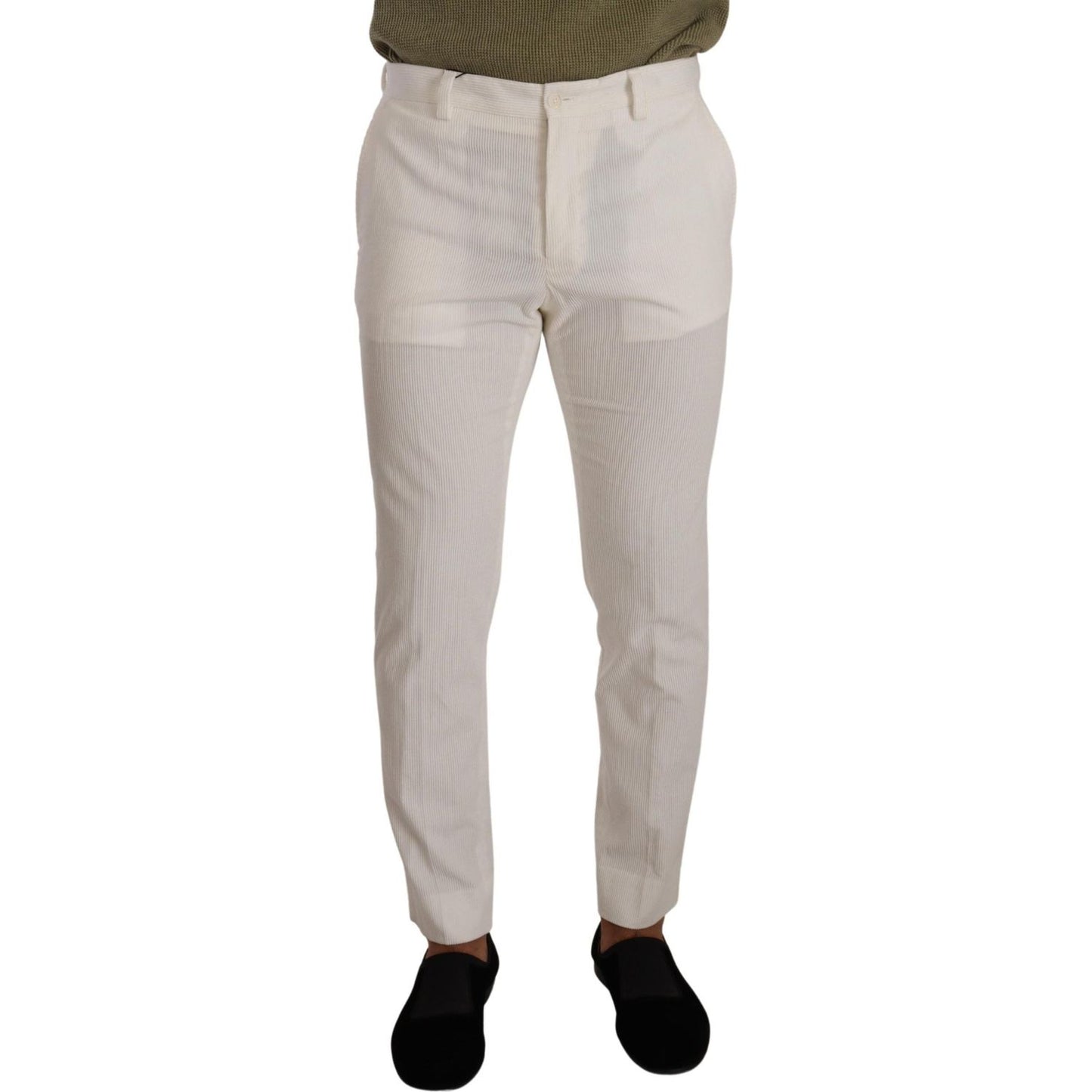 Dolce & Gabbana Elegant Slim Fit Cotton Trousers Dolce & Gabbana