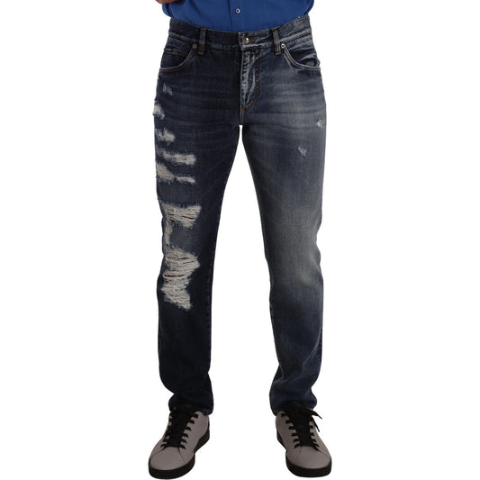 Dolce & Gabbana Chic Tattered Denim Jeans Dolce & Gabbana