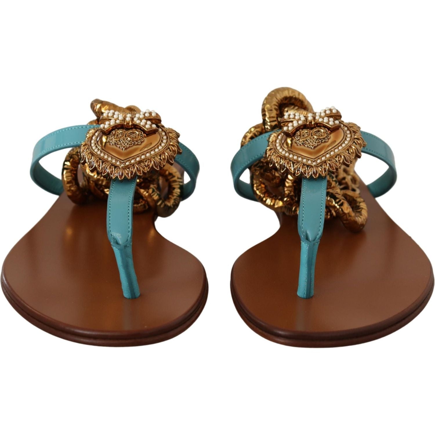 حذاء مسطح أنيق من دولتشي آند غابانا مع تفاصيل على شكل قلب