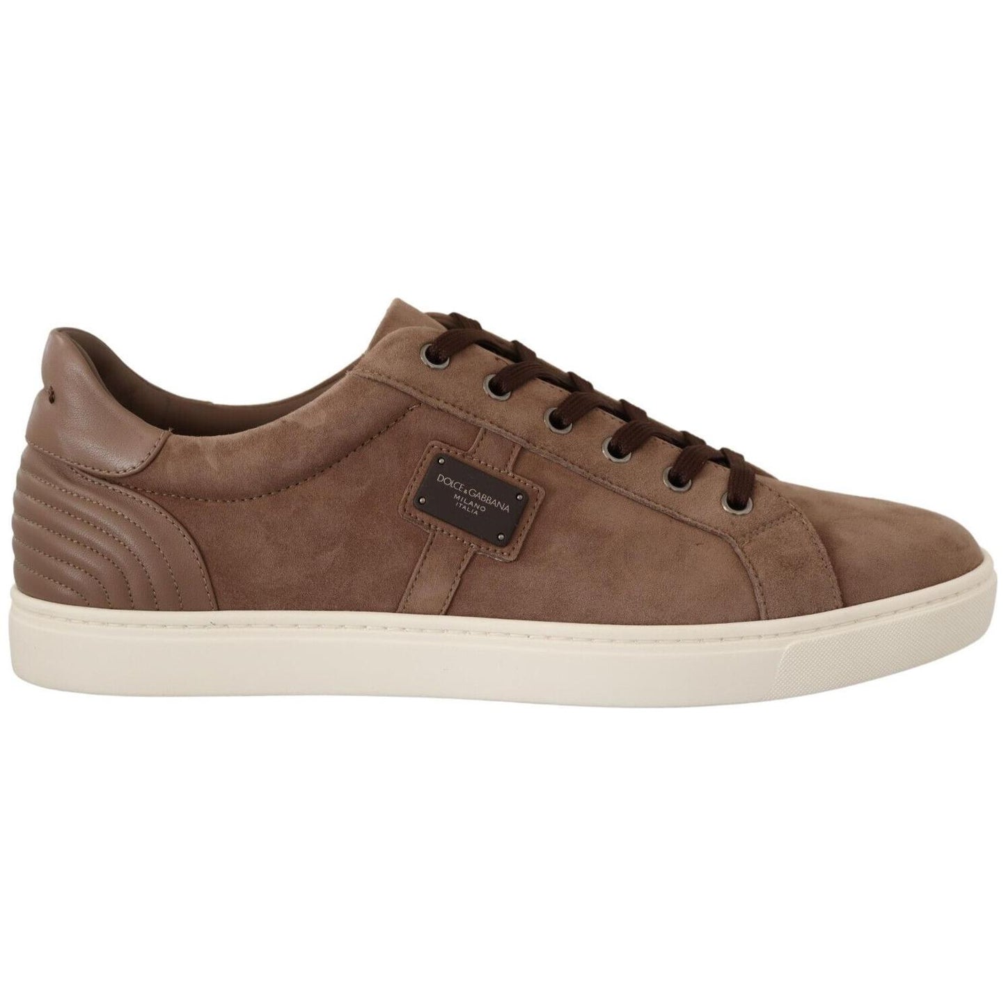 Dolce & Gabbana Elegant Brown Leather Sneakers for Men Dolce & Gabbana